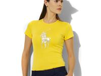 polo ralph lauren big pony tee shirt femmes center yellow